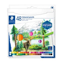 Crayon de couleur Staedtler Design Journey couleurs assorties - Pochette de 48