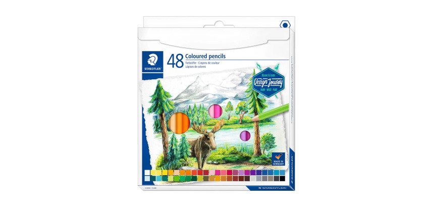 Crayon de couleur Staedtler Design Journey couleurs assorties - Pochette de 48