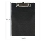 Porte-bloc à pince, plastifié, A5, noir