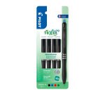 Stylo roller Pilot FriXion Ball+ effaçable rétractable pointe 0,7 mm - écriture moyenne - Pochette de 4