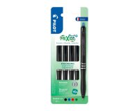 Stylo roller Pilot FriXion Ball+ effaçable rétractable pointe 0,7 mm - écriture moyenne - Pochette de 4