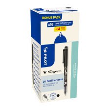 Pack 16 viltstiften V Sign Pen Pilot + 4 gratis