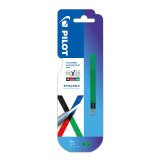 Recharge pour stylo effaçable Pilot FriXion Ball 4 couleurs pointe fine 0,5 m - Pochette de 2 vert