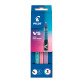 Stylo roller Pilot Hi-tecpoint V5 à capuchon pointe 0,5 mm écriture fine - Pochette de 3