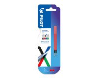 Recharge pour stylo effaçable Pilot FriXion Ball 4 couleurs pointe fine 0,5 m - Pochette de 2 - Encre bleue