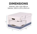 Contenedor de archivo para A4 cartón reciclado Bankers Box by Fellowes Flip top maxi azul