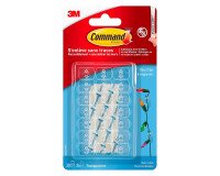 Adhesive transparent hooks Command 3M - Pack of 20