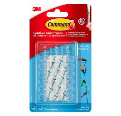 Transparante zelfklevende Command-haken 3M - Set van 20