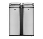 Poubelle de tri sélectif 'the twin bin', 2 x 30 litres