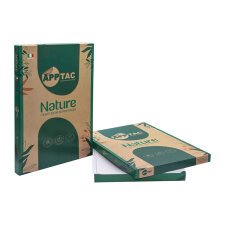 Etichette adesive riciclate Apptac Nature 70x37 24 etichette per foglio - 100 ff - 2400 etichette