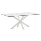 Argo table L 200 x W 100 cm 8 people glass/metal white legs