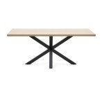 Table Argo 8 personnes - Plateau chêne et pieds métal noir