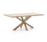 Table Argo 6 personnes - Plateau chêne et pieds métal chêne