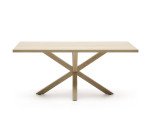 Table Argo 6 personnes - Plateau chêne et pieds métal chêne