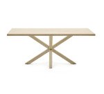 Table Argo 8 personnes - Plateau chêne et pieds métal chêne