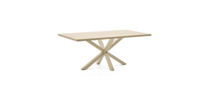 Table Argo 8 personnes - Plateau chêne et pieds métal chêne