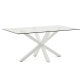 Tafel Argo L 160 x D 90 cm 6 personen glas/metalen witvoet