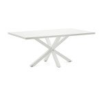 Table Argo 8 personnes - Plateau blanc et pieds métal blanc