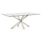 Tafel Argo L 200 x D 100 cm 8 personen glas/metalen chromen voet