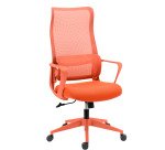 Chaise de bureau LINEA - tissu et maille - avec accoudoirs, appui-tête et soutien lombaire - Mécanisme Basculant centré - Pied nylon