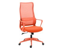 Chaise de bureau LINEA - tissu et maille - avec accoudoirs, appui-tête et soutien lombaire - Mécanisme Basculant centré - Pied nylon