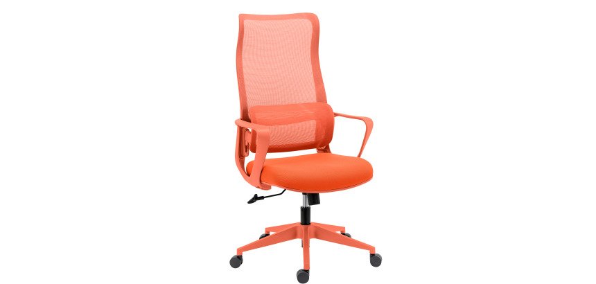 Chaise de bureau LINEA - tissu et maille - avec accoudoirs, appui-tête et soutien lombaire - Mécanisme Basculant centré - Pied nylon