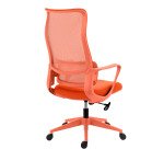 Chaise de bureau LINEA - tissu et maille - avec accoudoirs, appui-tête et soutien lombaire - Mécanisme Basculant centré - Pied nylon