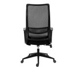 Bureaustoel LINO - stof en netstructuur - met armleuningen, hoofdsteun en lendensteun - Gecentreerd kantelmechanisme - Nylon voetstuk