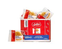 Knuspriges Lotus Waffeleisen - Karton mit 120 Stück.