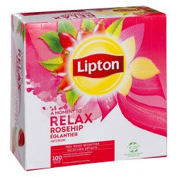 Infusion Églantier Lipton Relax - Boîte de 100 sachets