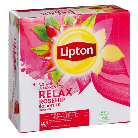 Infusion Églantier Lipton Relax - Boîte de 100 sachets