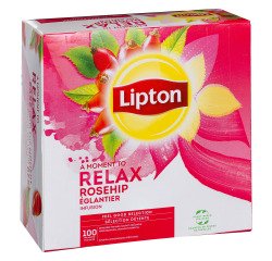Infusion Églantier Lipton Relax - Boîte de 100 sachets