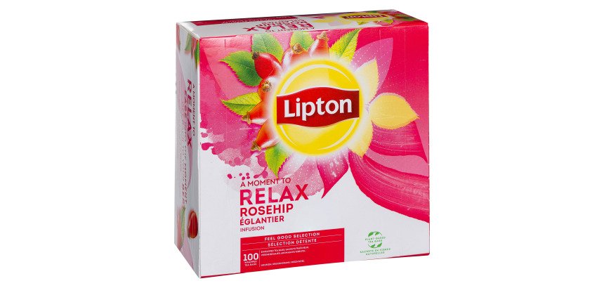 Infusion Églantier Lipton Relax - Boîte de 100 sachets