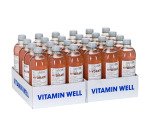 Eau vitaminée Vitamin Well Hydrate Rhubarbe et fraise 50 cl - 24 bouteilles