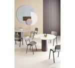 Chaise conférence Joana - assise et dosseir polypropylène - Pieds métal noirs