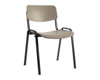 Chaise conférence Joana - assise et dosseir polypropylène - Pieds métal noirs