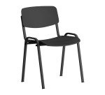 Konferzenstuhl Joana - Sitz- und Rückenlehne aus Polypropylen - Schwarze Metallbeine