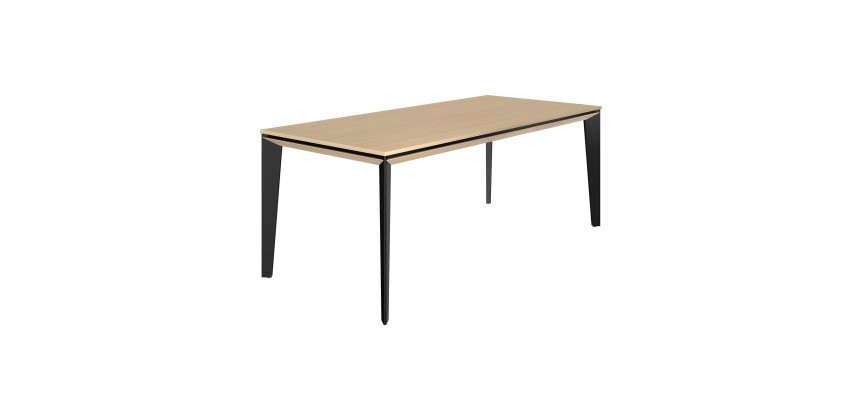 Directiebureau recht Onyx licht eiken