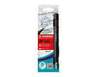 Stylo feutre Stabilo Dr!ver M à capuchon pointe 1 mm - Pochette de 4
