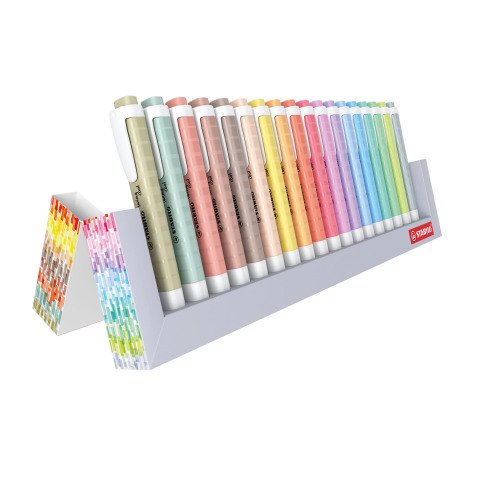 Markeerstift Stabilo Swing Cool, gemengde kleuren - Set van 18