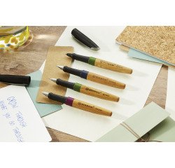Stylo bille Stabilo Grow à capuchon pointe 0,5 mm - écriture moyenne bleue