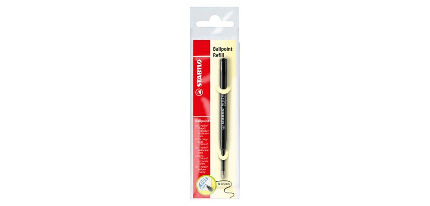 Recharge pour stylo bille Stabilo Grow pointe moyenne 0,5 mm