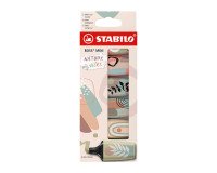 Surligneur Stabilo Boss Nature vibes mini - Etui carton de 6