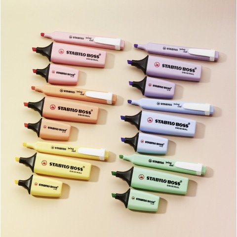 Marcador Stabilo Boss Pastel Mini - Estuche de cartón de 6