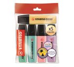 Surligneur Stabilo Boss pastel - Pochette de 5