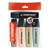 Surligneur Stabilo Boss nature Colors - Pochette de 5