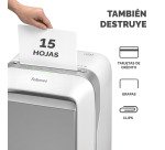 Destructora DIN5 Fellowes LX211 capacidad 23 L microcorte - Blanca 