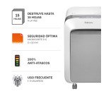 Destructora DIN5 Fellowes LX211 capacidad 23 L microcorte - Blanca 