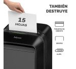 Destructora DIN5 Fellowes LX211 capacidad 23 L microcorte - Negra 