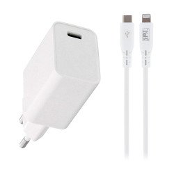 Pack de charge secteur USb C vers lightning 1 m blanc